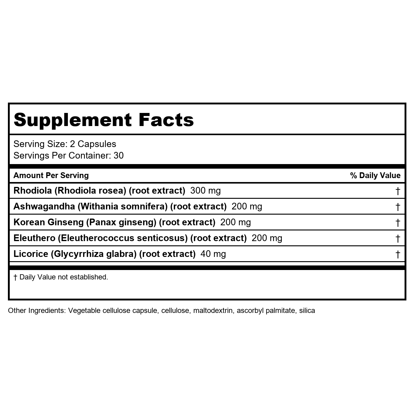 Nutra BioGenesis BioAdaptogen Ultra 60 Capsules PN