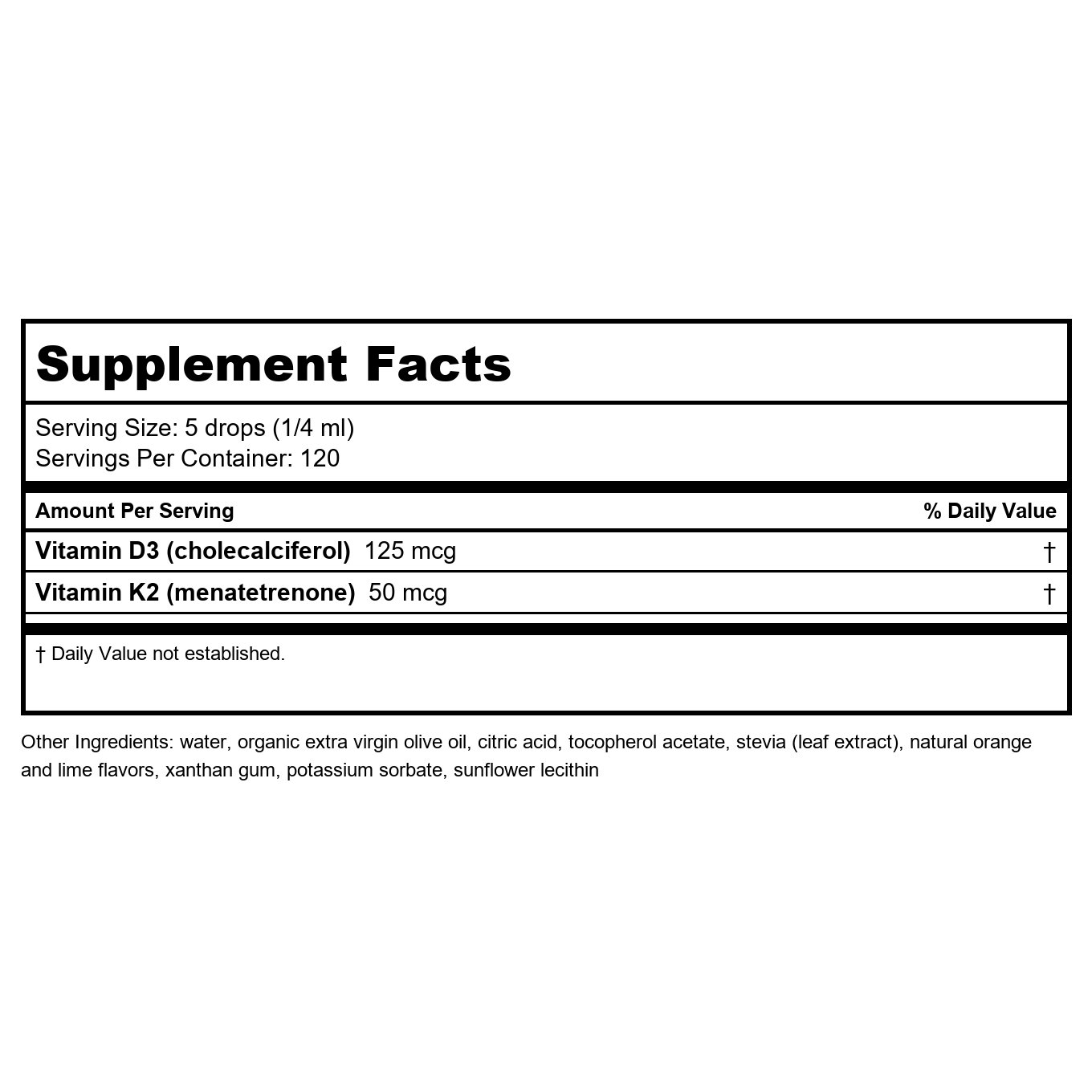 Nutra BioGenesis Émulsion Vitamine D3-K2 30 ml