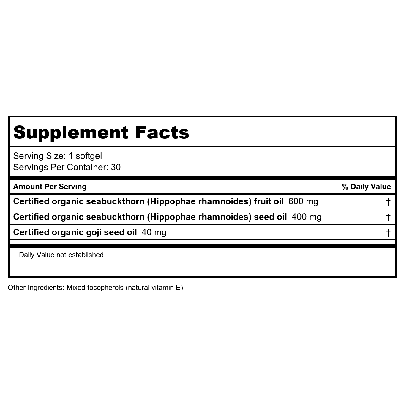 NFH Seabuckthorn SAP 30 Softgels