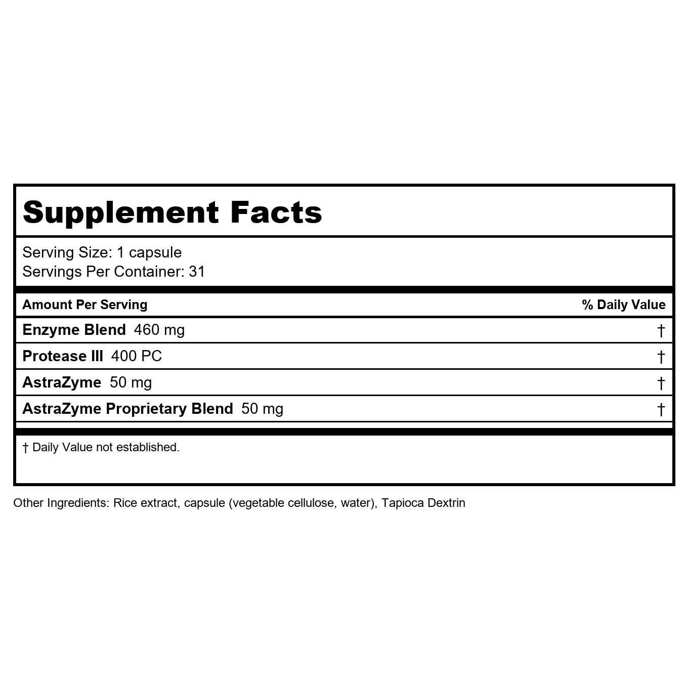 US Enzymes Glutaxym 31 gélules