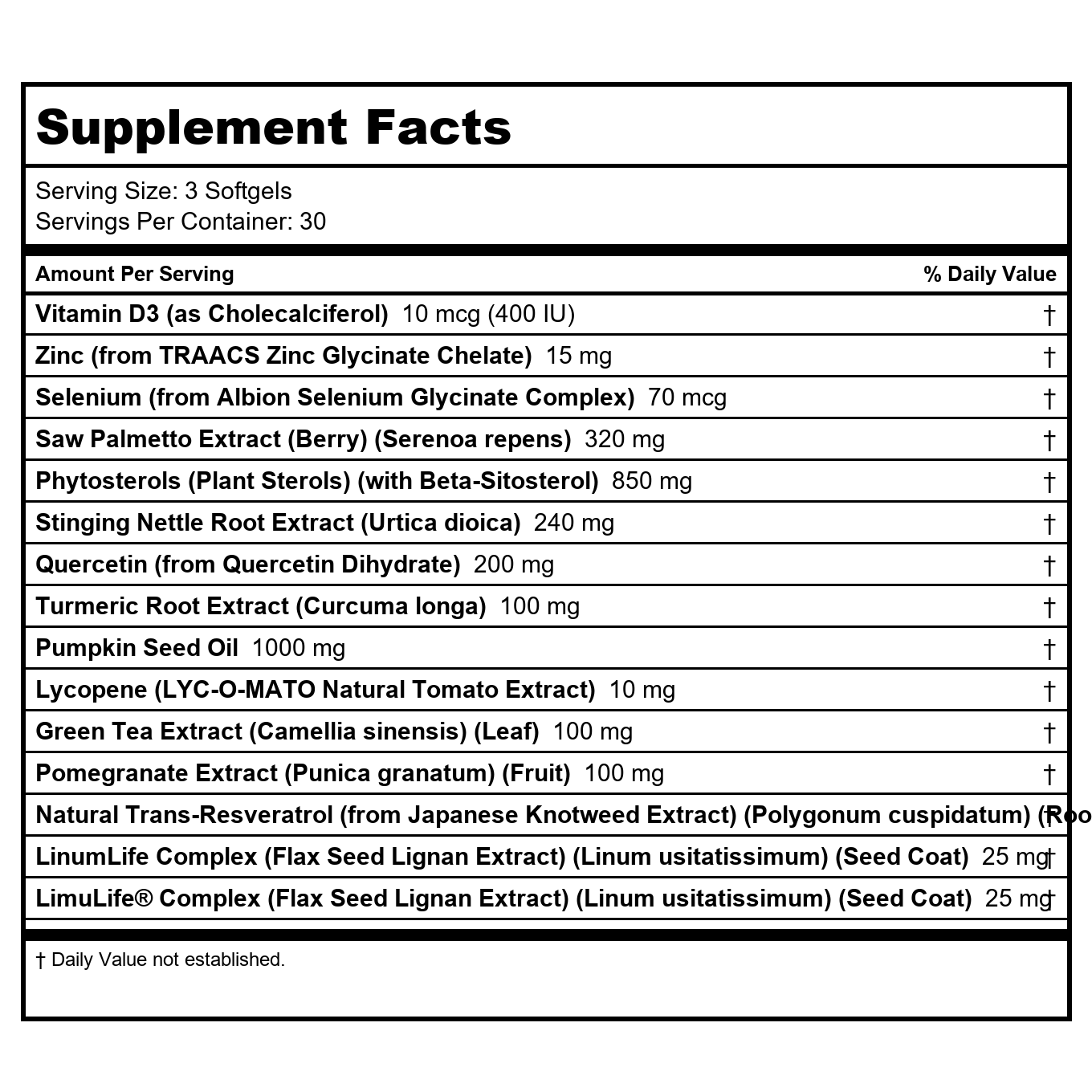 Protocol For Life Balance Prostate-B Force Clinique 90 Gélules Molles