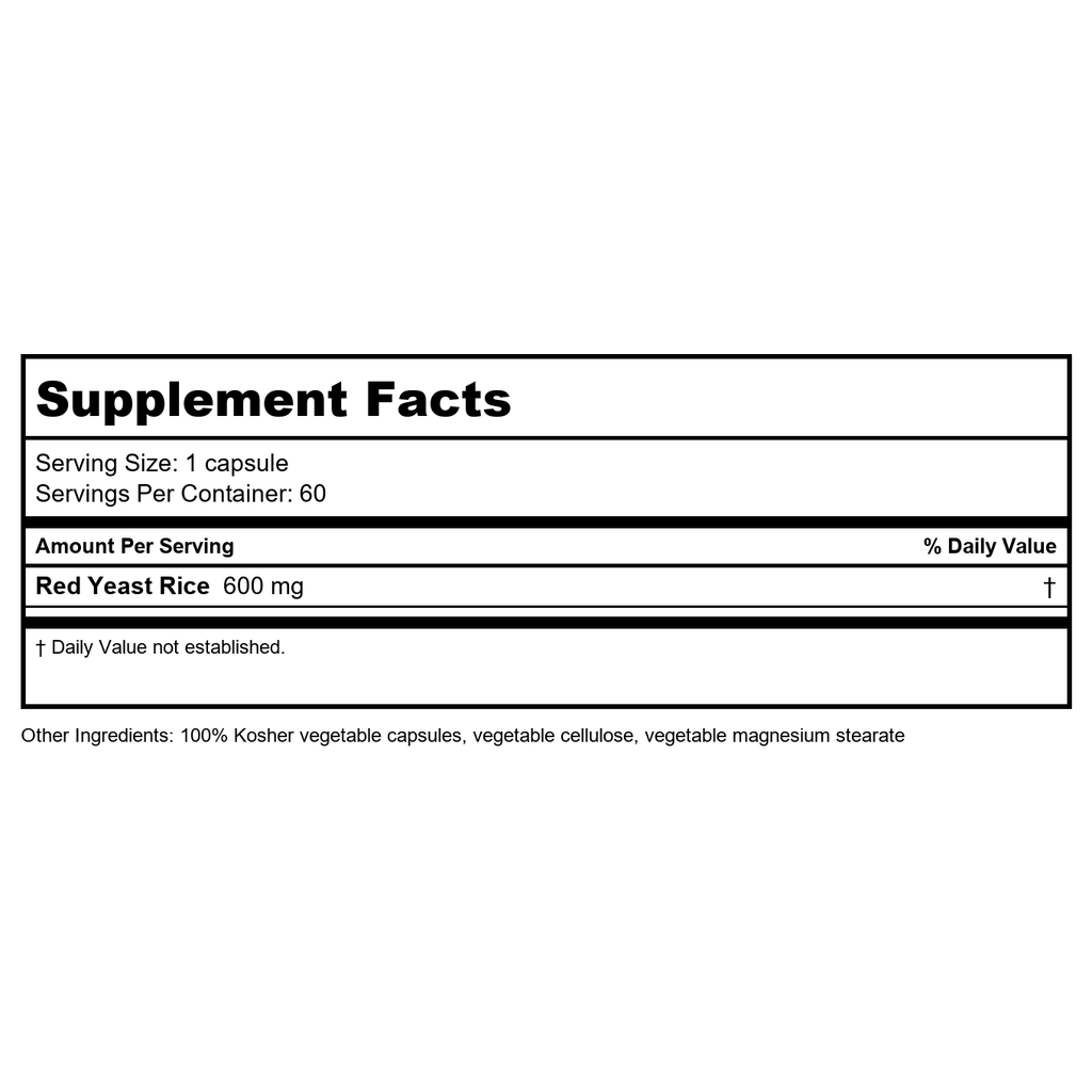 Lasante Riz rouge fermenté 600 mg 60 gélules végétales