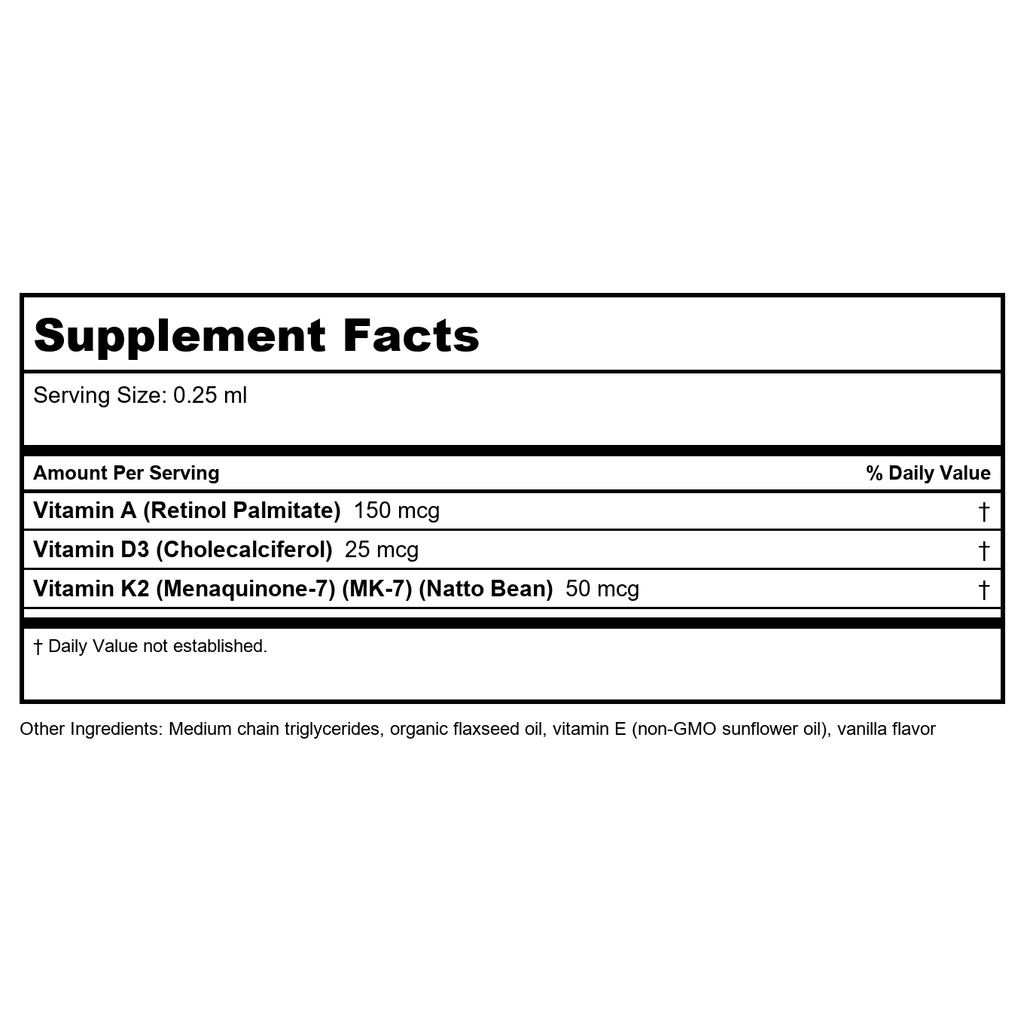Bioclinic Naturals Vitamine K2, D3 et A 30 ml