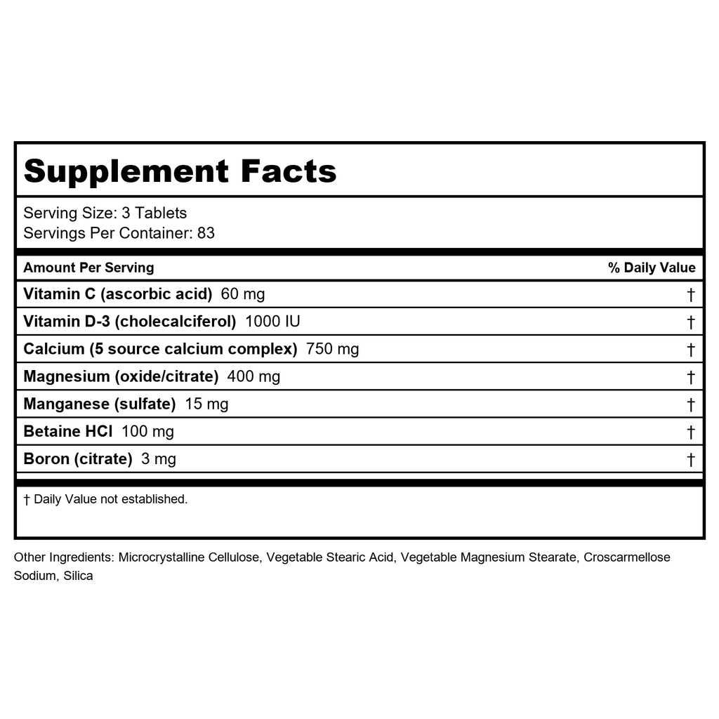 Biospec Nutritionals Biocalcin 250 comprimés