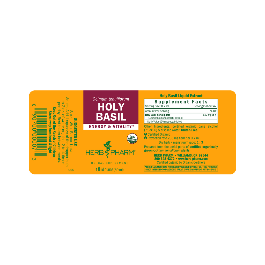 Herb Pharm Basilic sacré 4oz
