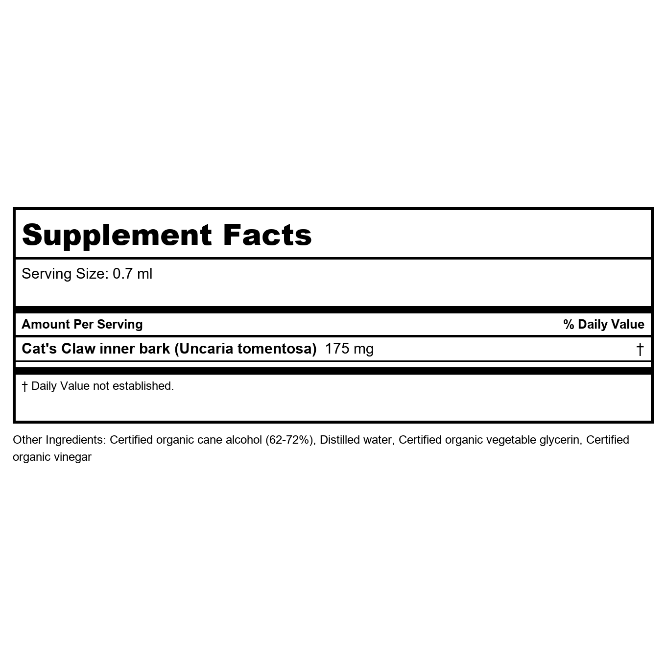 Griffe de chat Herb Pharm 4 oz