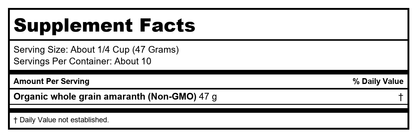 Now Living Now Grains d'amarante biologiques 454g - 6211