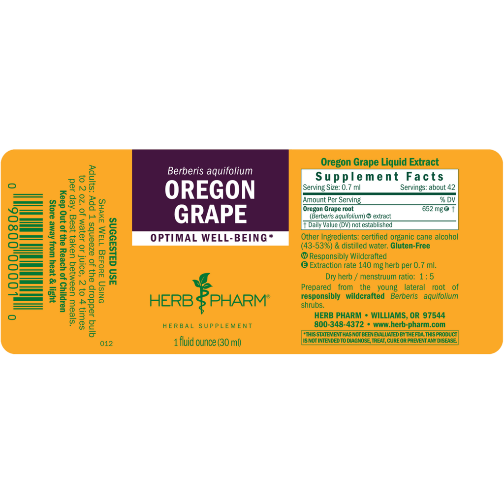 Herb Pharm Mahonia à feuilles de houx 4oz