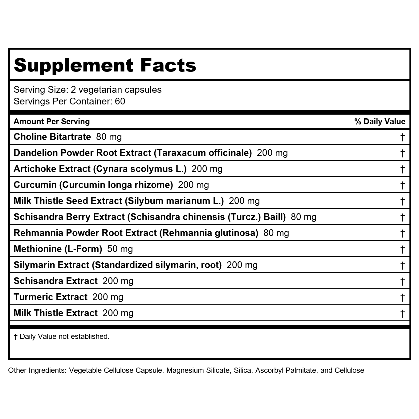 Vital Nutrients Soutien Hépatique 120 Vcaps