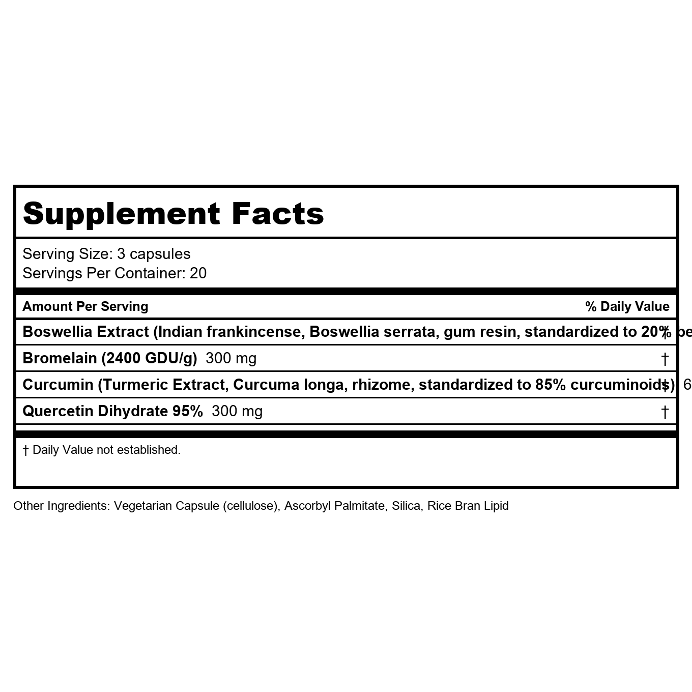 Vital Nutrients BCQ 60 Capsules