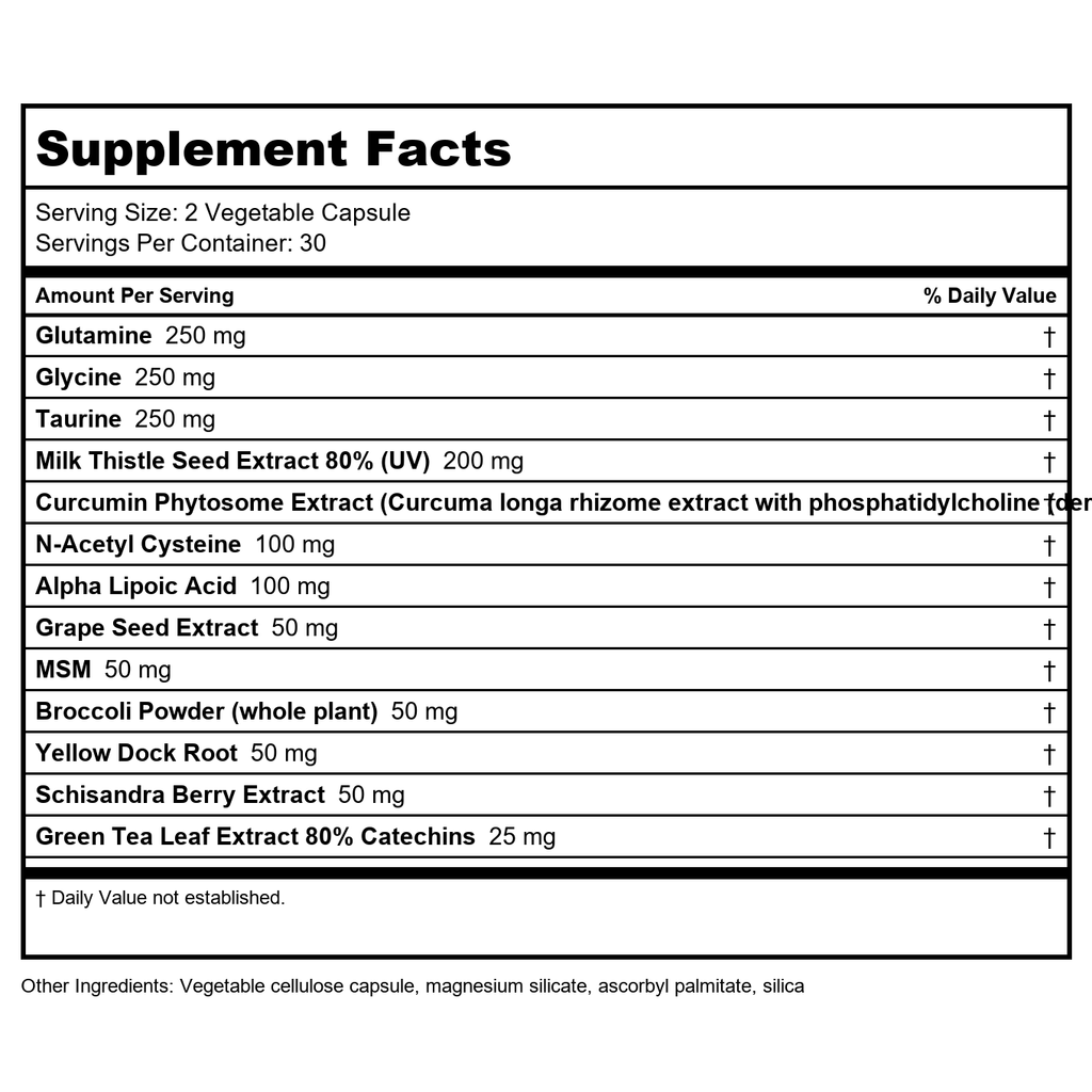 Vital Nutrients Formule Détox 60 Vcaps