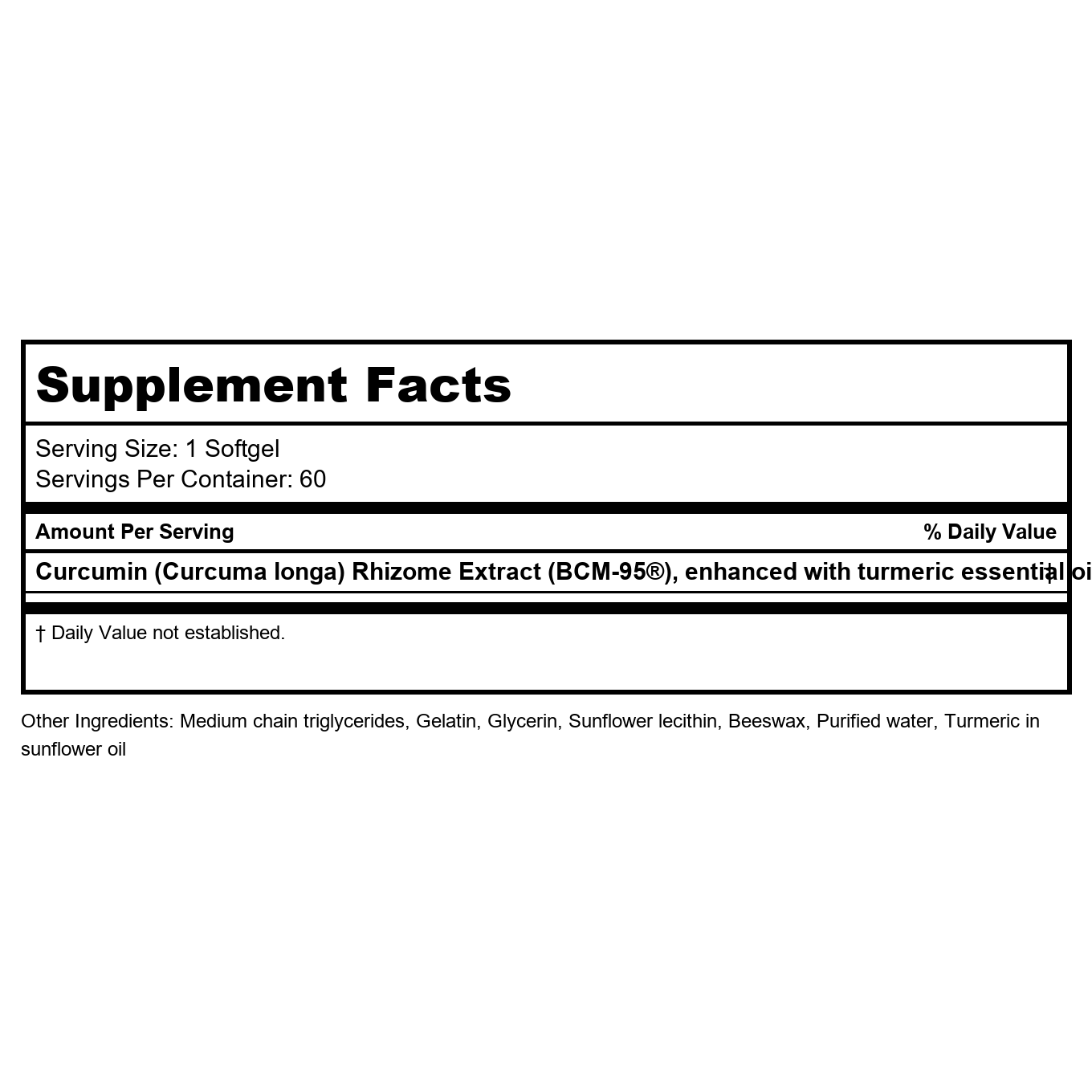 EuroMedica CuraPro 375mg 60 Softgels