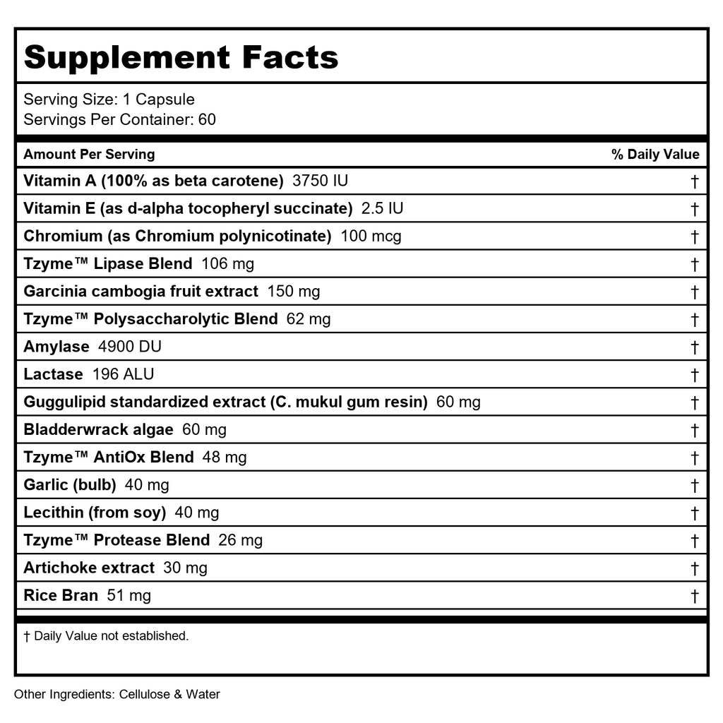 Transformation Enzymes Lypo 60 gélules