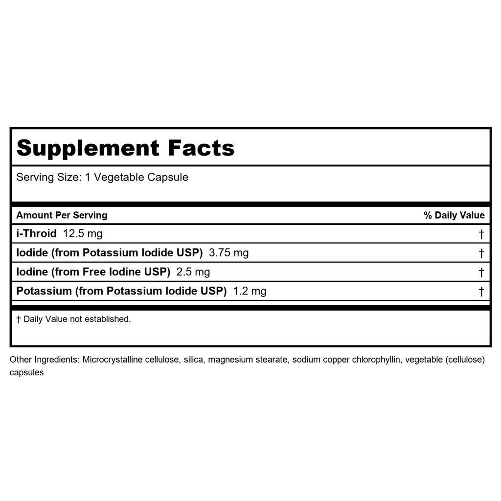 RLC Labs i-Throid 12,5 mg 90 gélules végétales