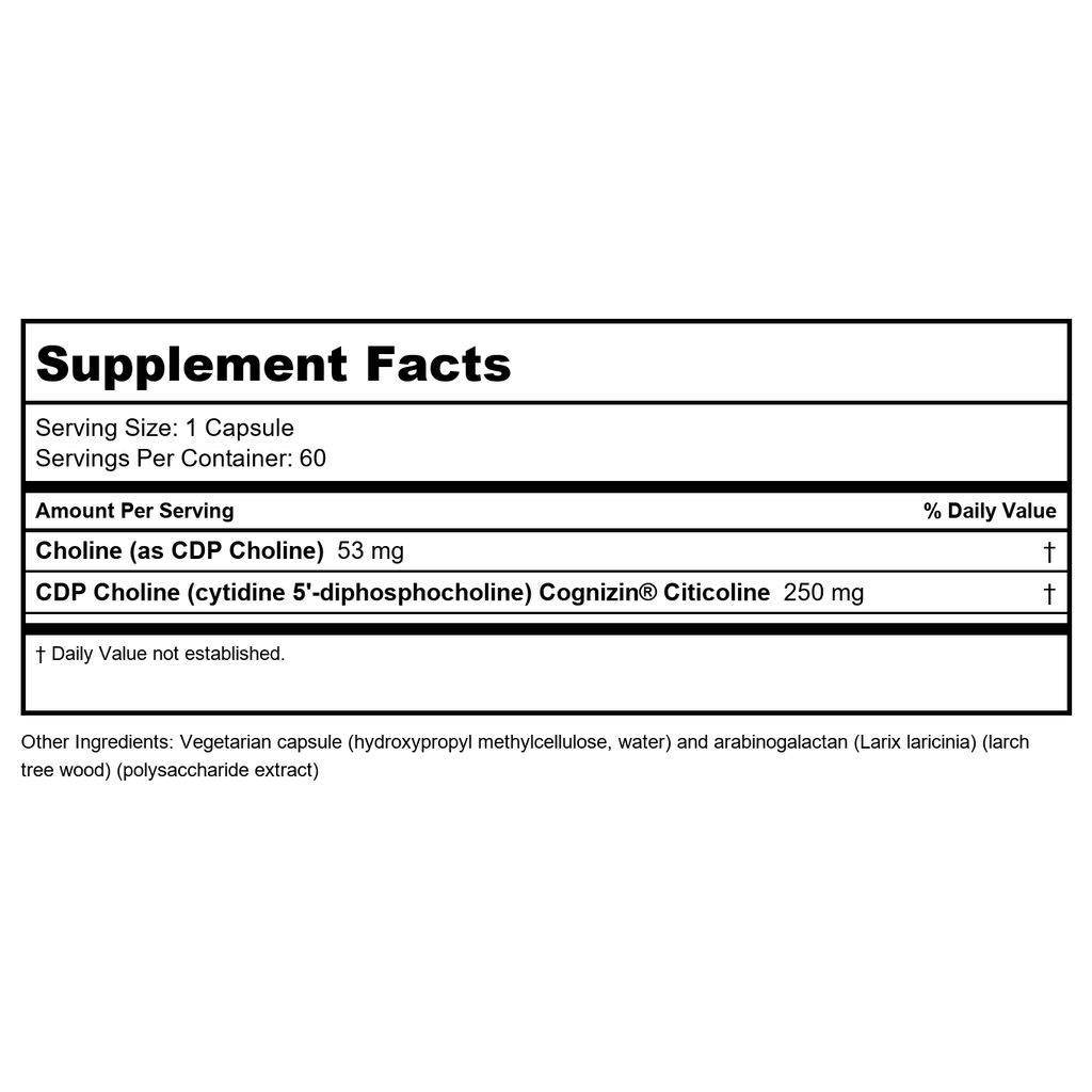 Klaire Labs CDP Choline 60 Capsules