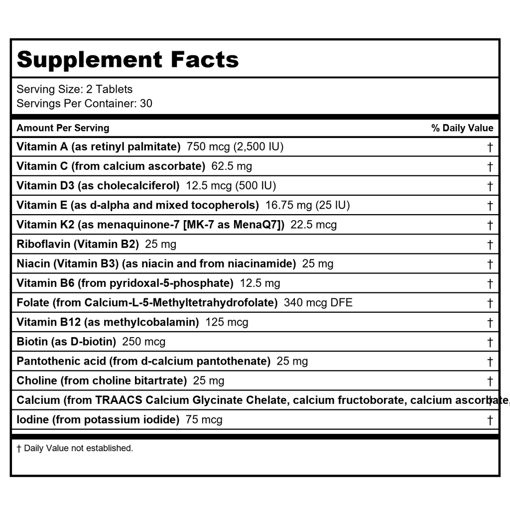 EuroMedica Essential Multivitamin, 60 comprimés