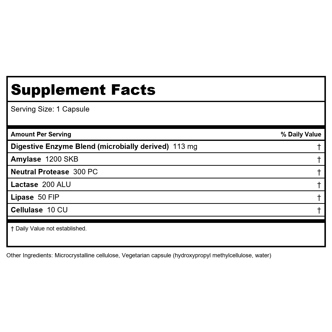 Klaire Labs Enzymes digestives 180 capsules