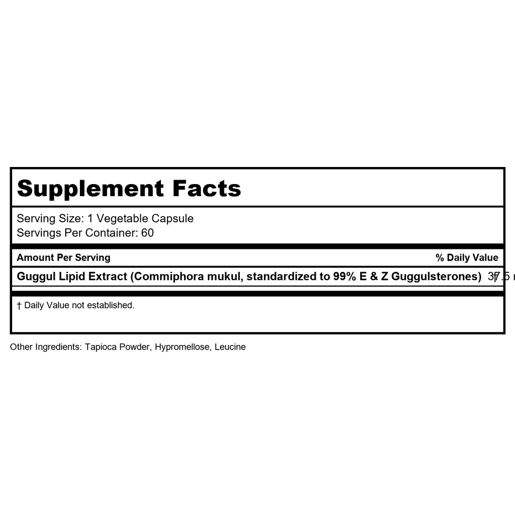 Guggul Vital Nutriments E&Z Extrait 99% 75mg 60 Vcaps
