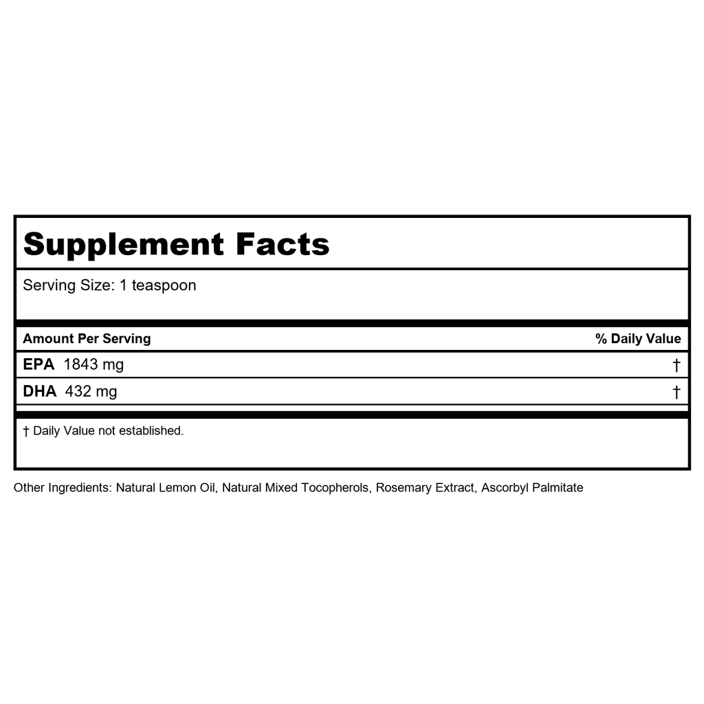 Vital Nutrients Huile de Poisson Ultra Pure 2600 8oz
