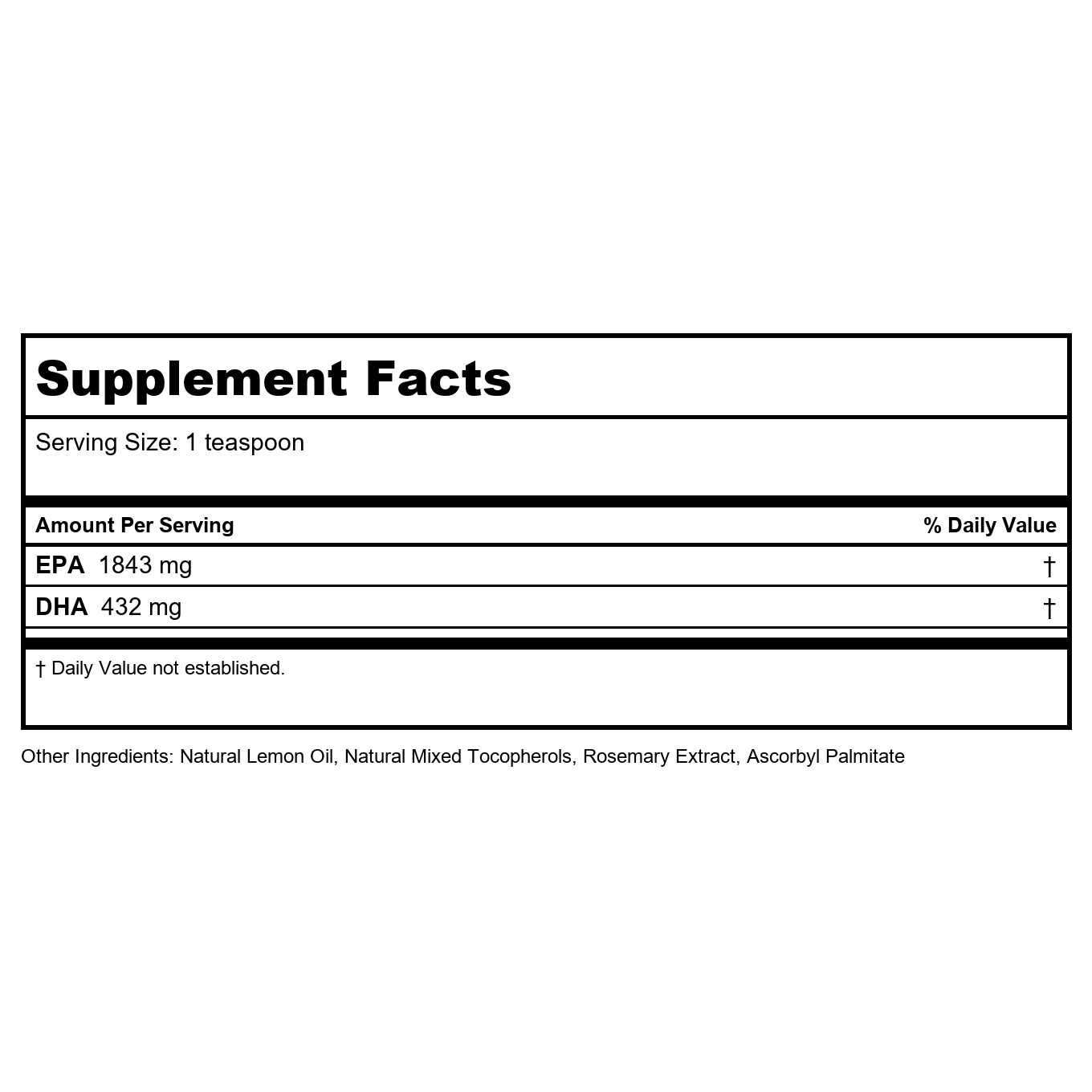 Vital Nutrients Huile de Poisson Ultra Pure 2600 8oz