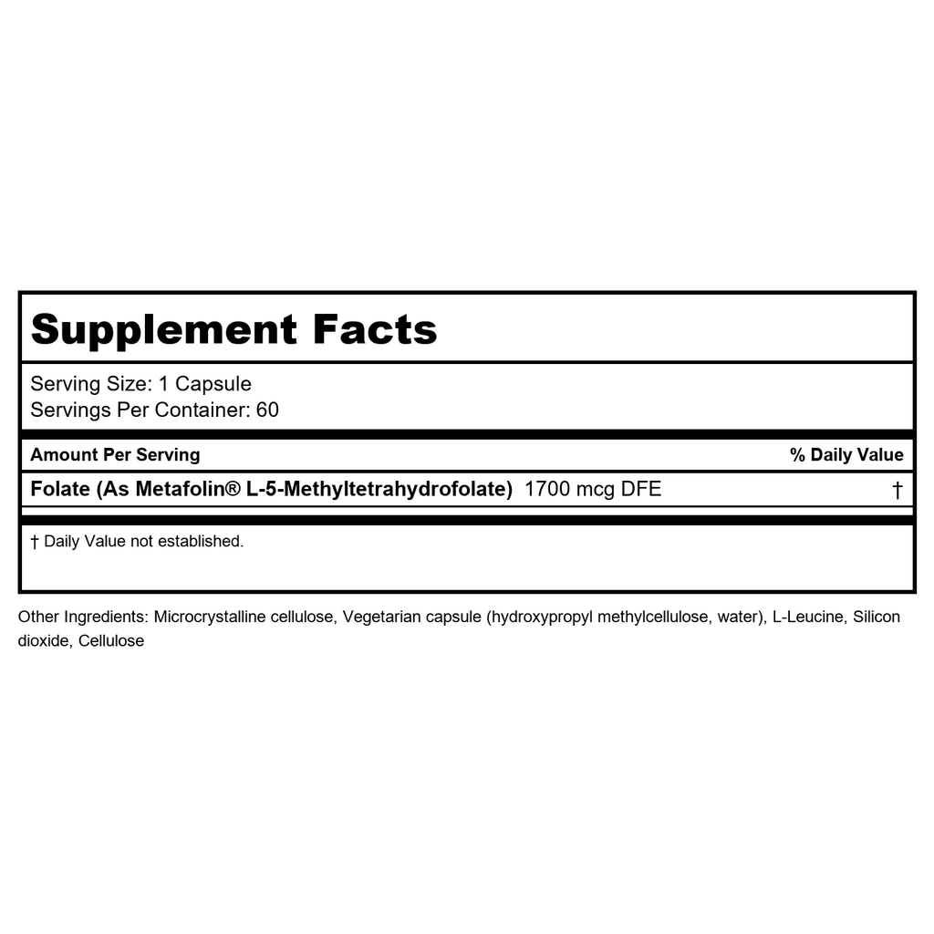 Klaire Labs L-Méthylfolate 60 Gélules