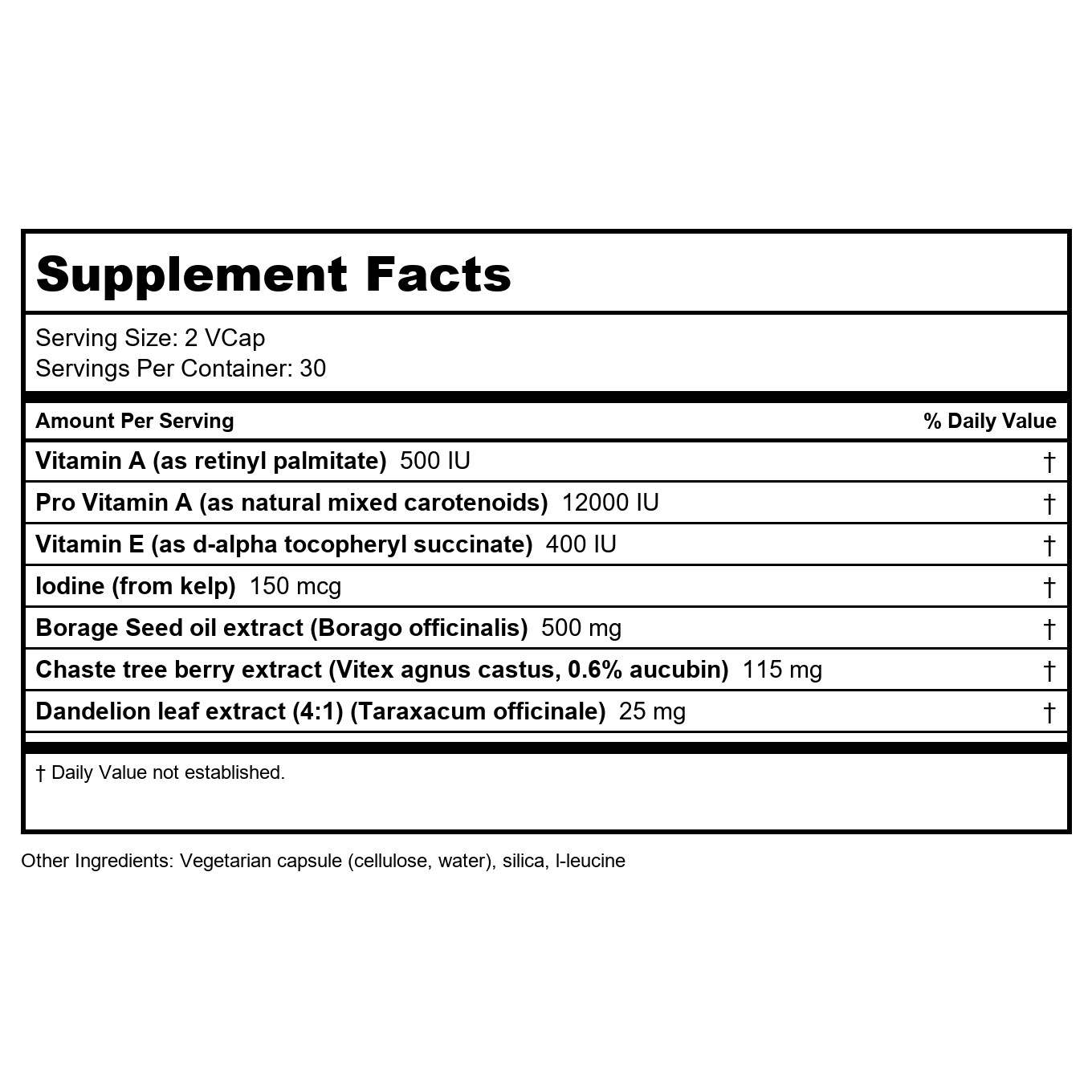 Vitanica Breast Cycle Blend 60 gélules végétales