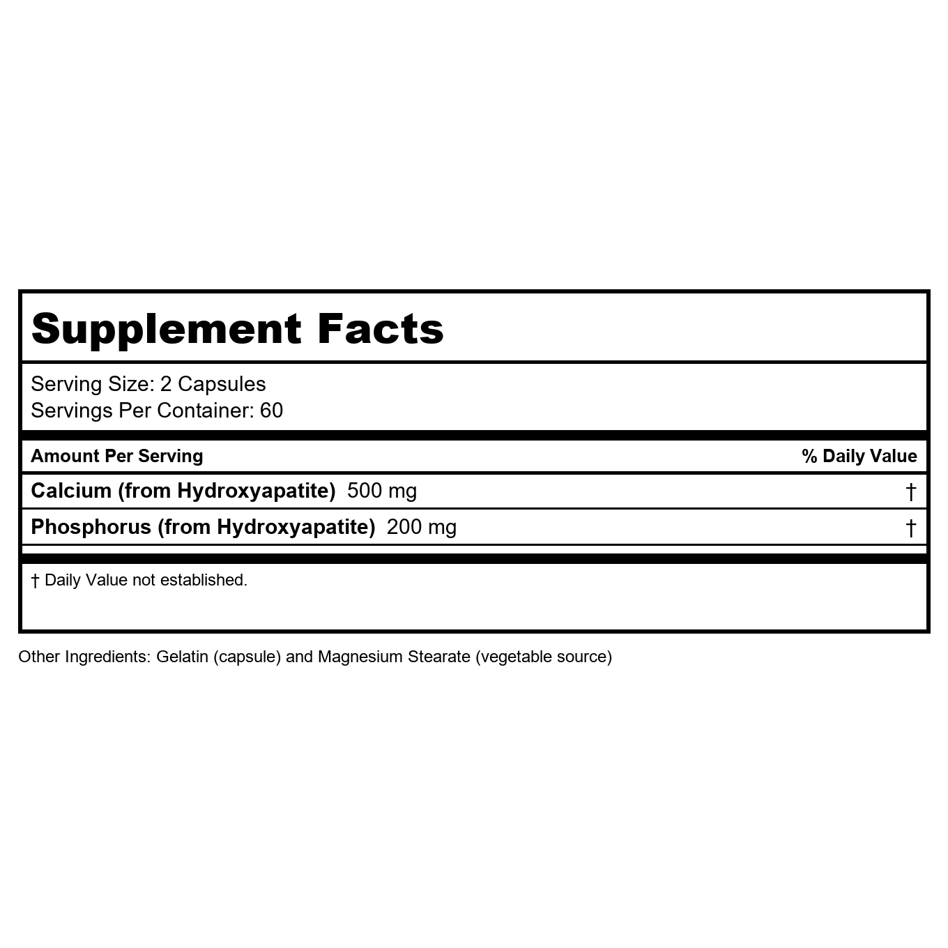 Now Foods Calcium Hydroxyapatite 120 Gélules - 1253