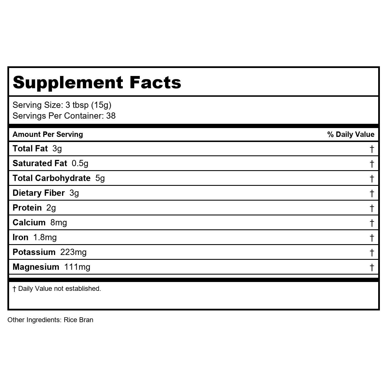Now Real Food Rice Bran 20oz - 5996