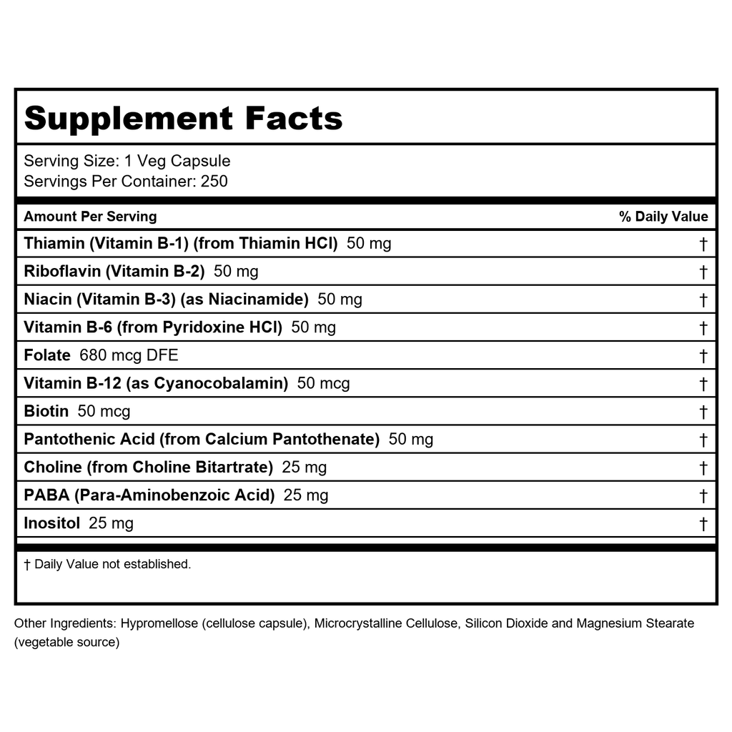 Now Foods Vitamine B-50 250 Comprimés - 0428