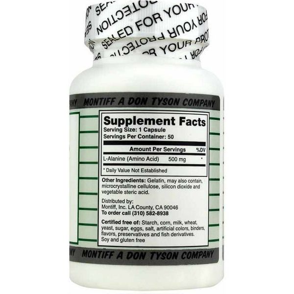 Montiff L-Alanine Pure 500 mg 50 gélules