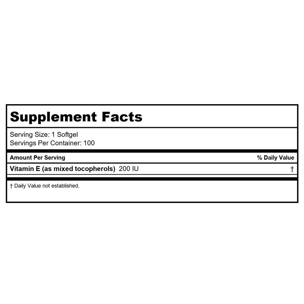 Now Foods Vitamin E-200 IU Mixed Tocopherols 100 Softgels - 0880
