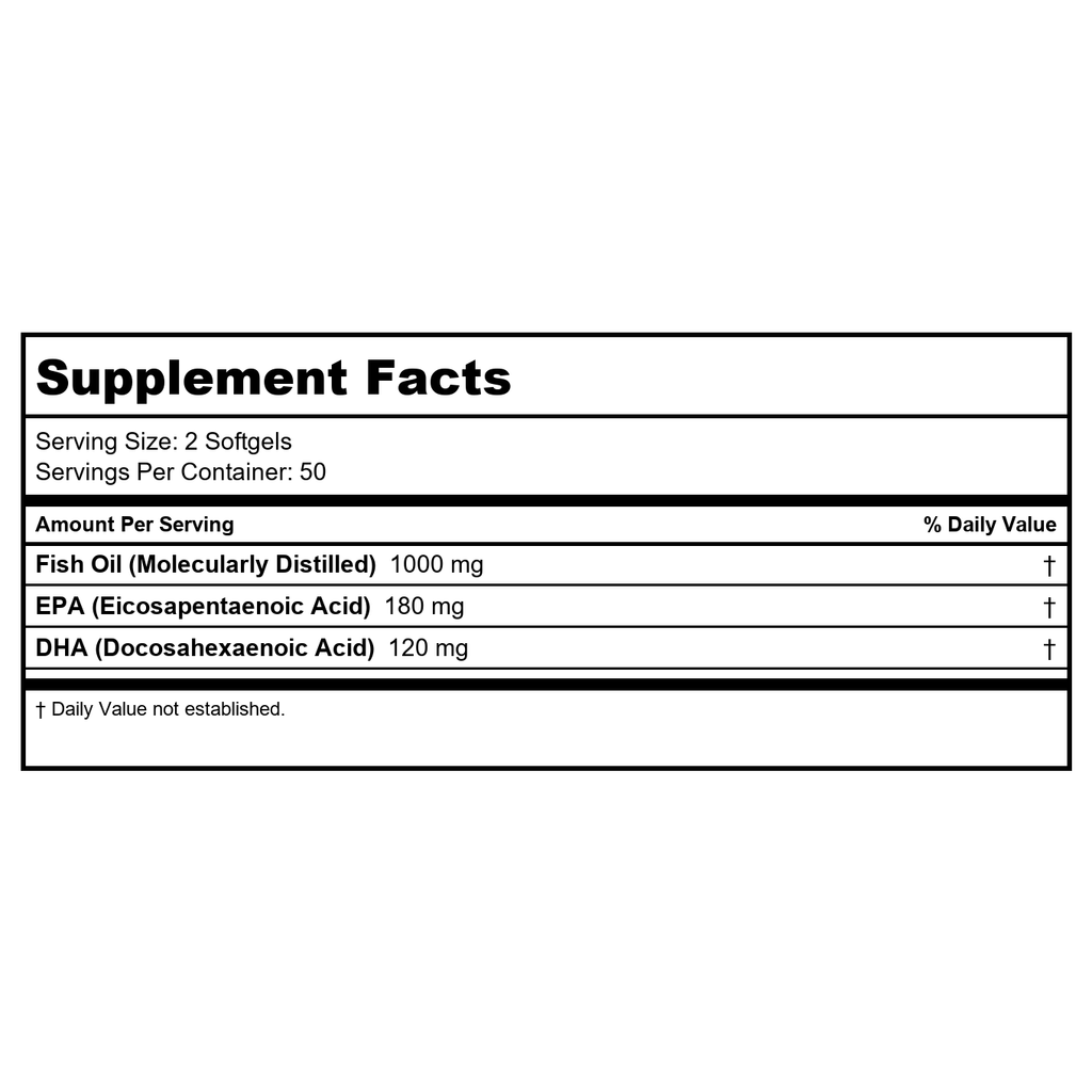 Now Foods Omega-3, Molecularly Distilled 100 Softgels - 1650