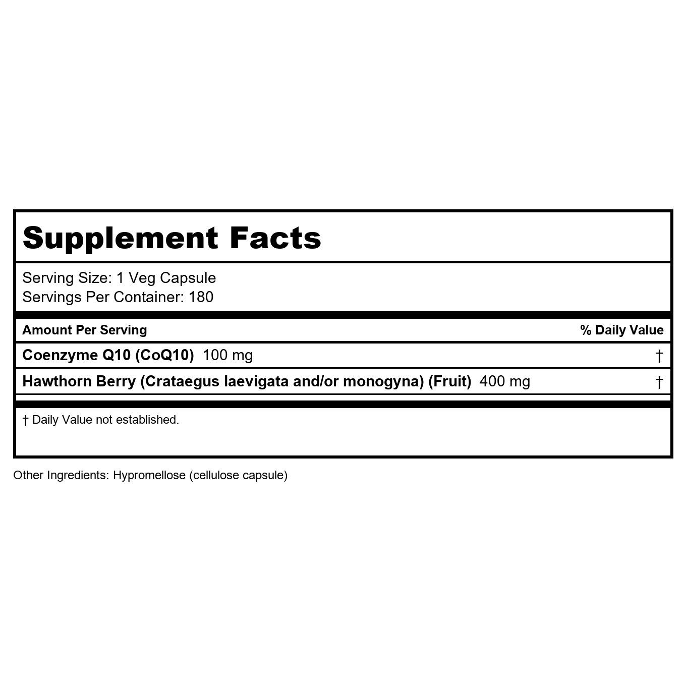 Now Foods CoQ10 100 mg avec baies d'aubépine 180 Vcaps - 3213