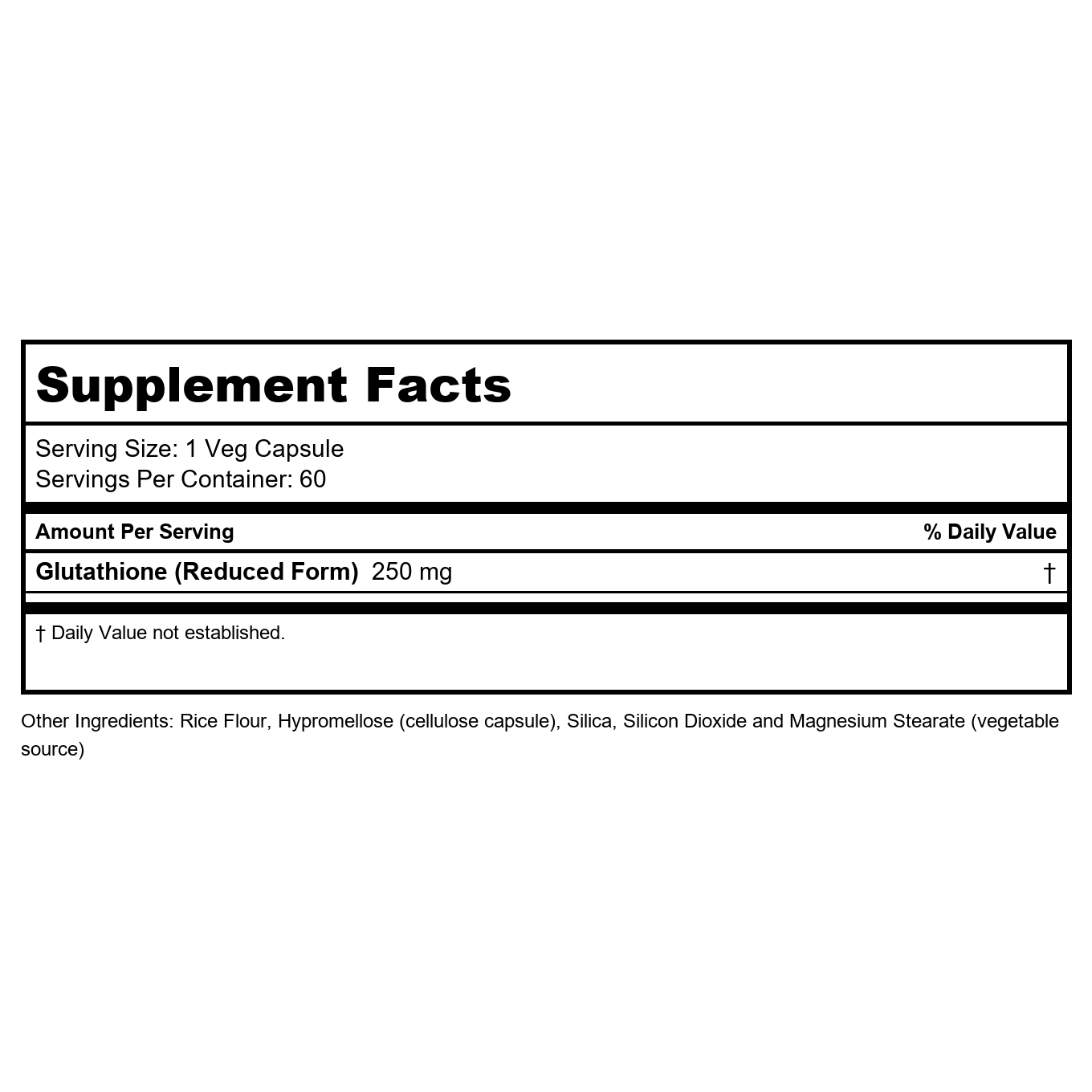 Now Foods Glutathion 250 mg 60 Vcaps - 0096