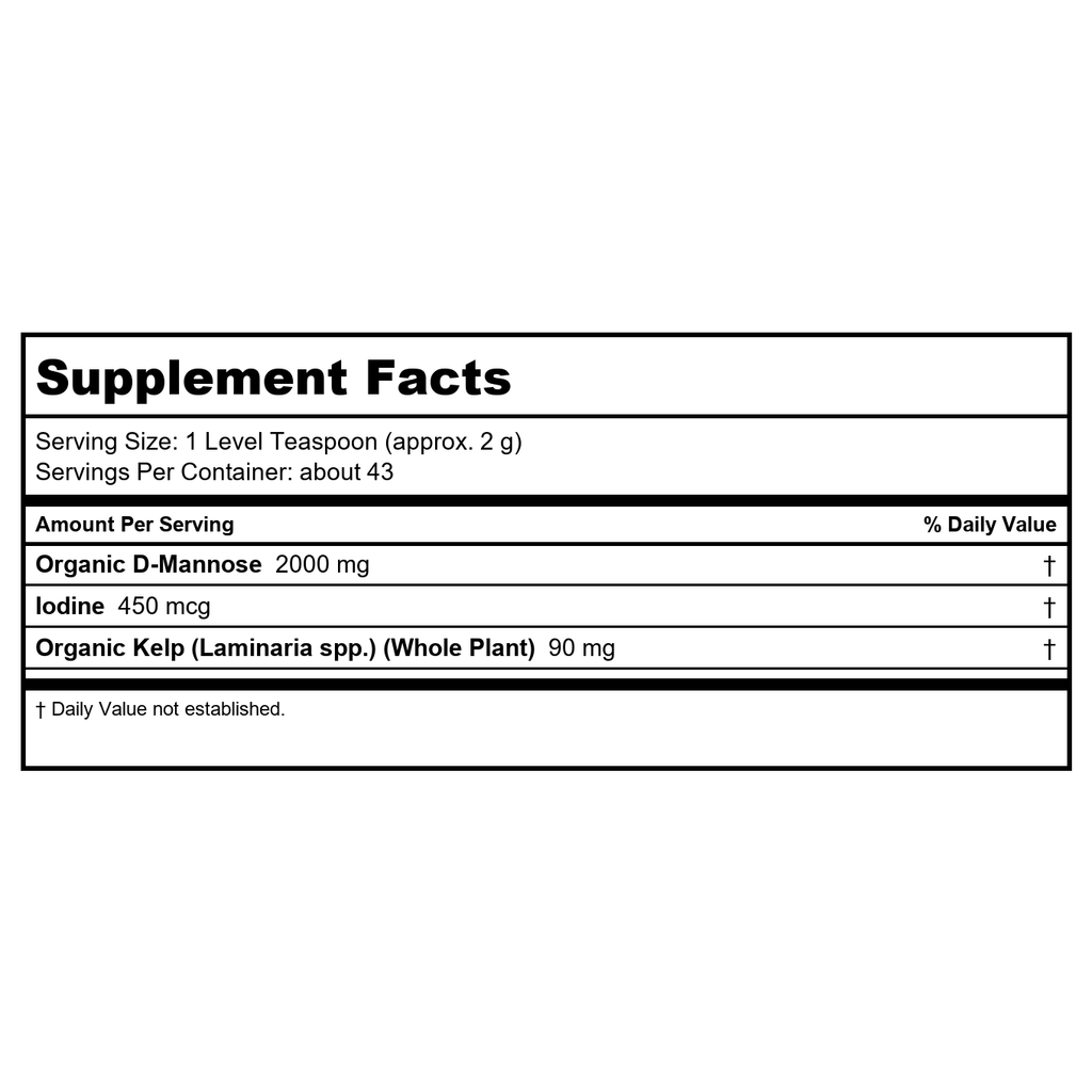 Now Foods D-Mannose Poudre Pure Bio 3oz - 2810