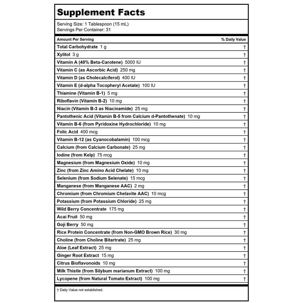 Now Foods Liquid Multi Wild Berry Flavor 16oz - 3773