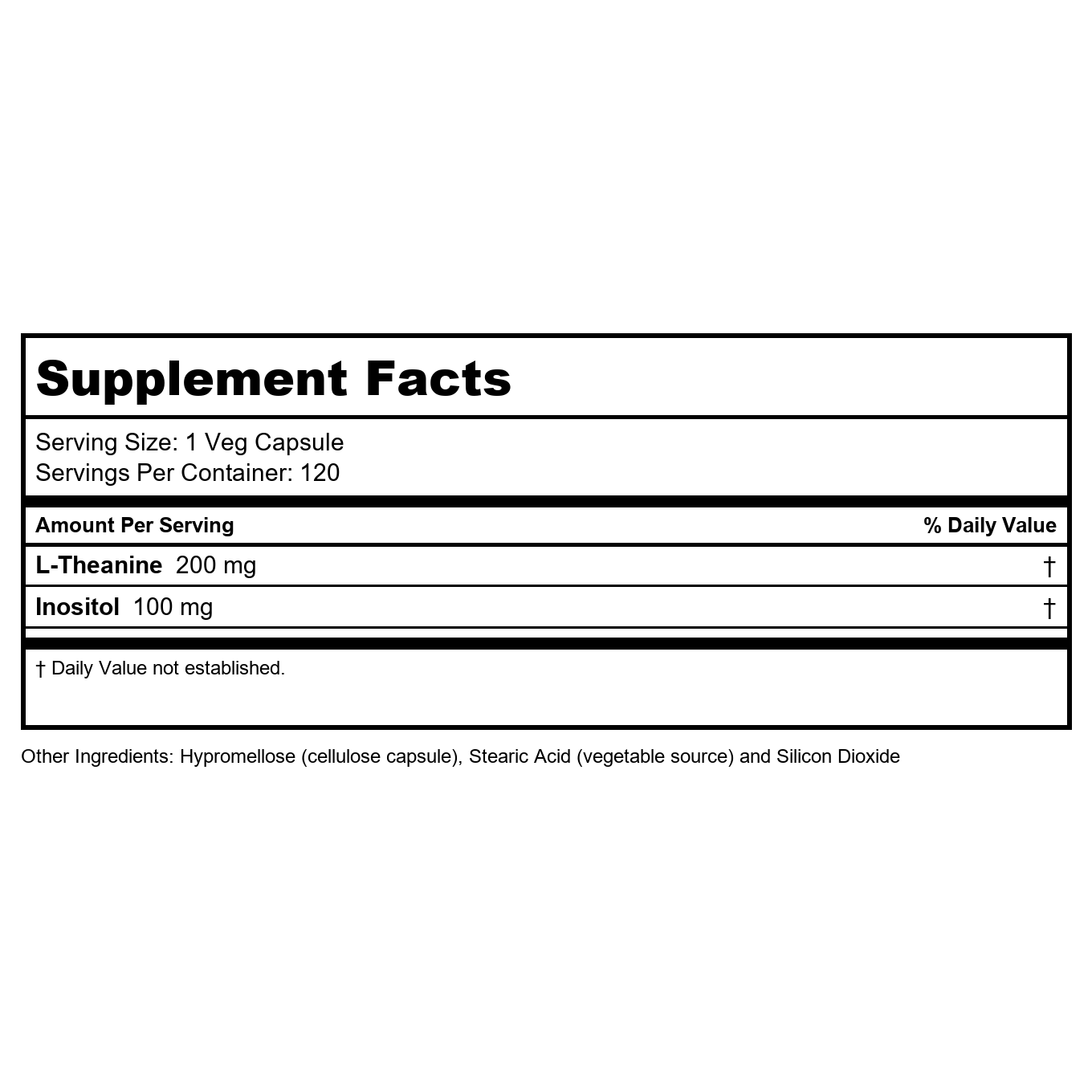 Now Foods L-Théanine Double Concentration 200 mg 120 gélules végétales - 0148