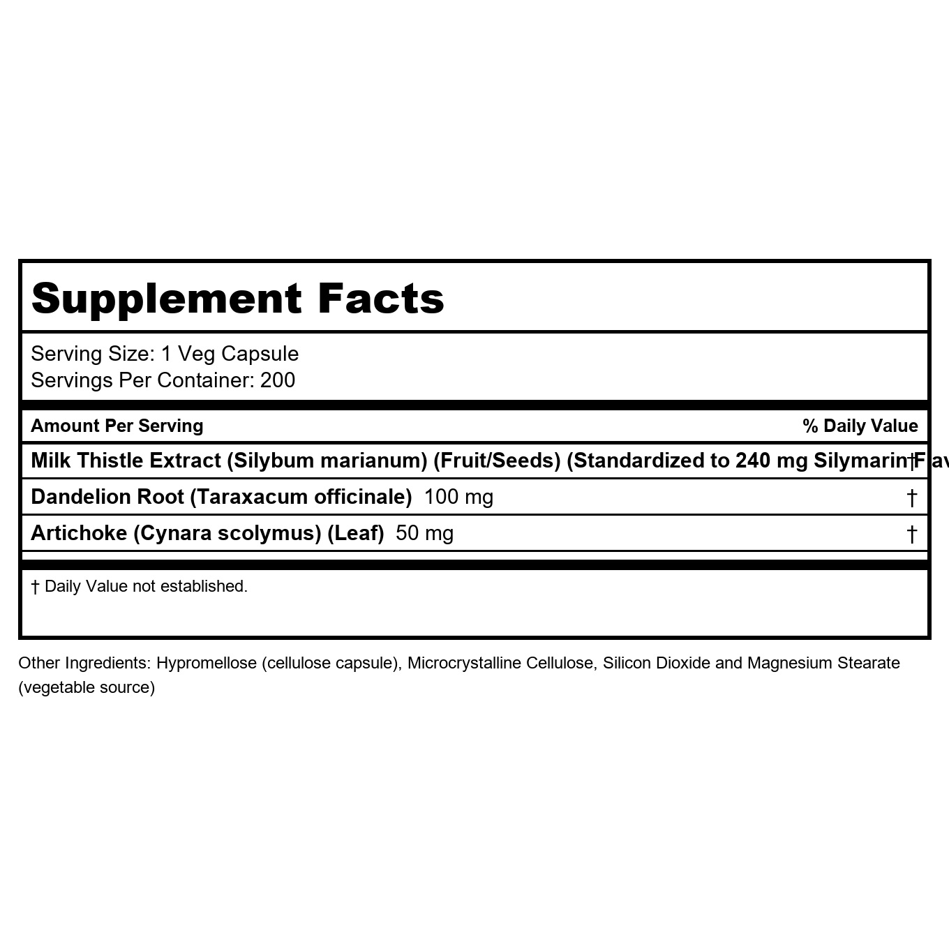 Now Foods Silymarin Double Concentration 300 mg 200 Vcaps - 4753