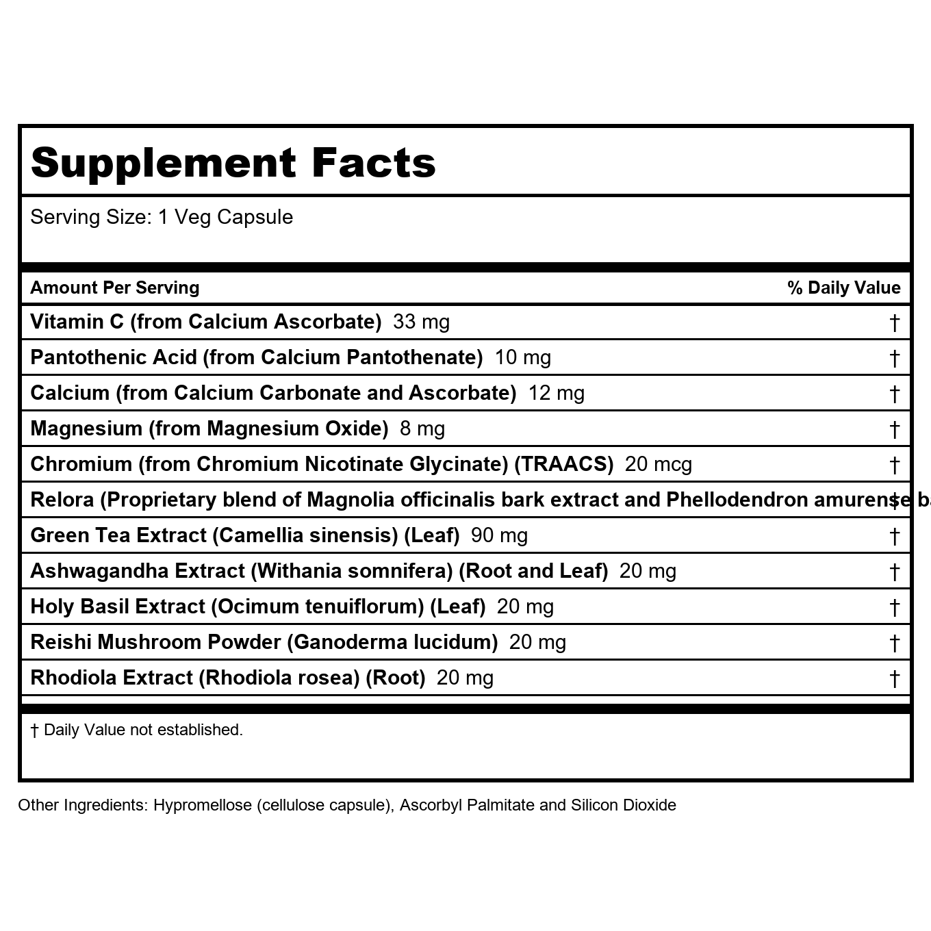 Now Foods Adrenal Stress Support 90 Vcaps - 3344 - Anciennement Super Cortisol Support avec Relora