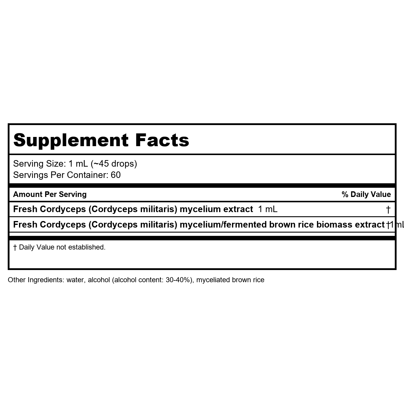 Extrait de Cordyceps Host Defense 59 ml