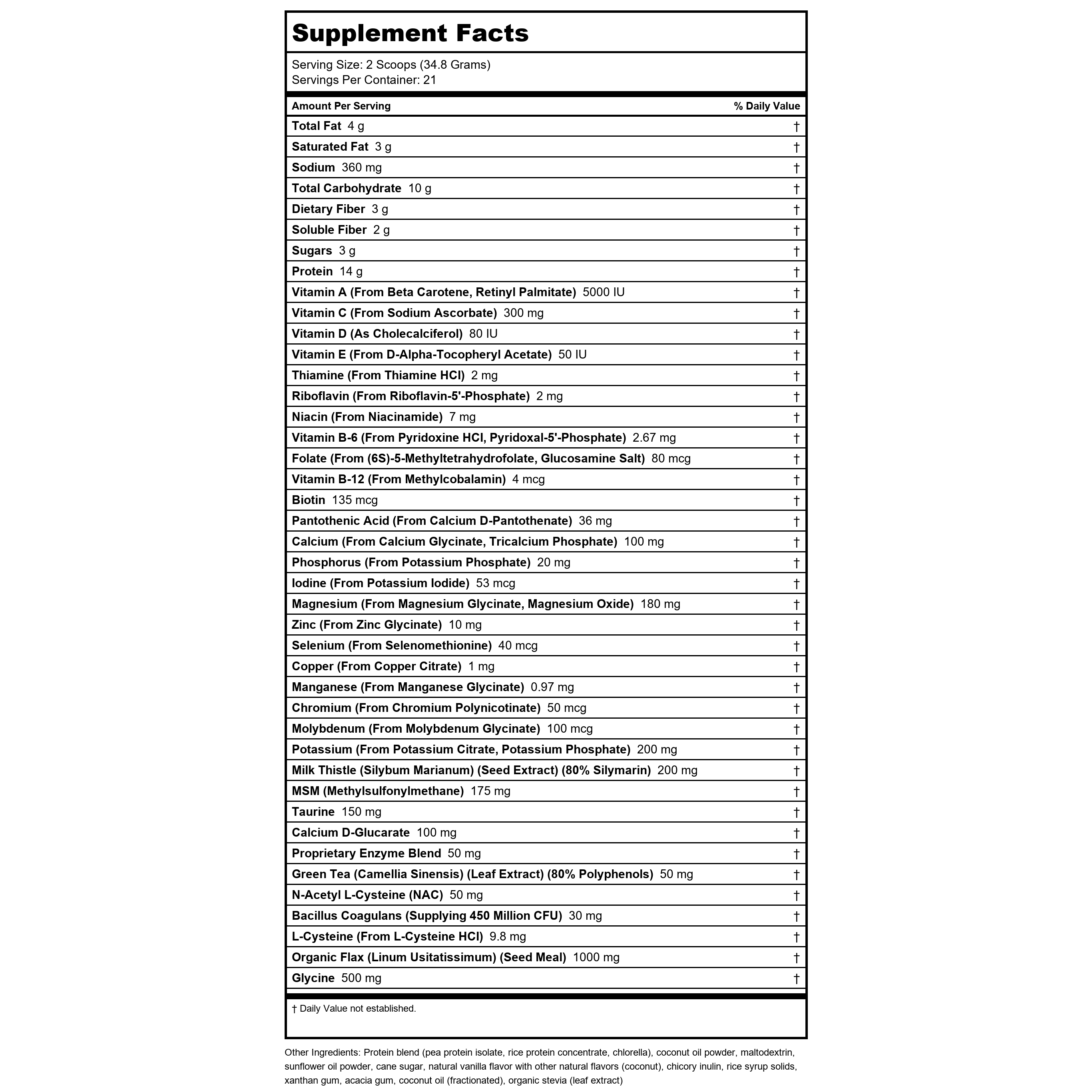 Nutra Biogenesis BioCleanse Plus Vanille 731 grammes PN