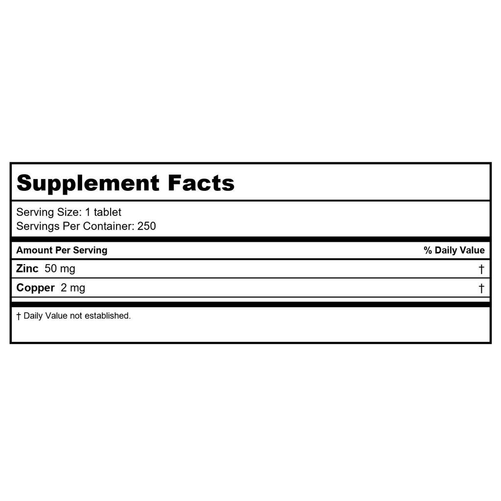 Nature's Life Zinc 50 mg, 250 comprimés