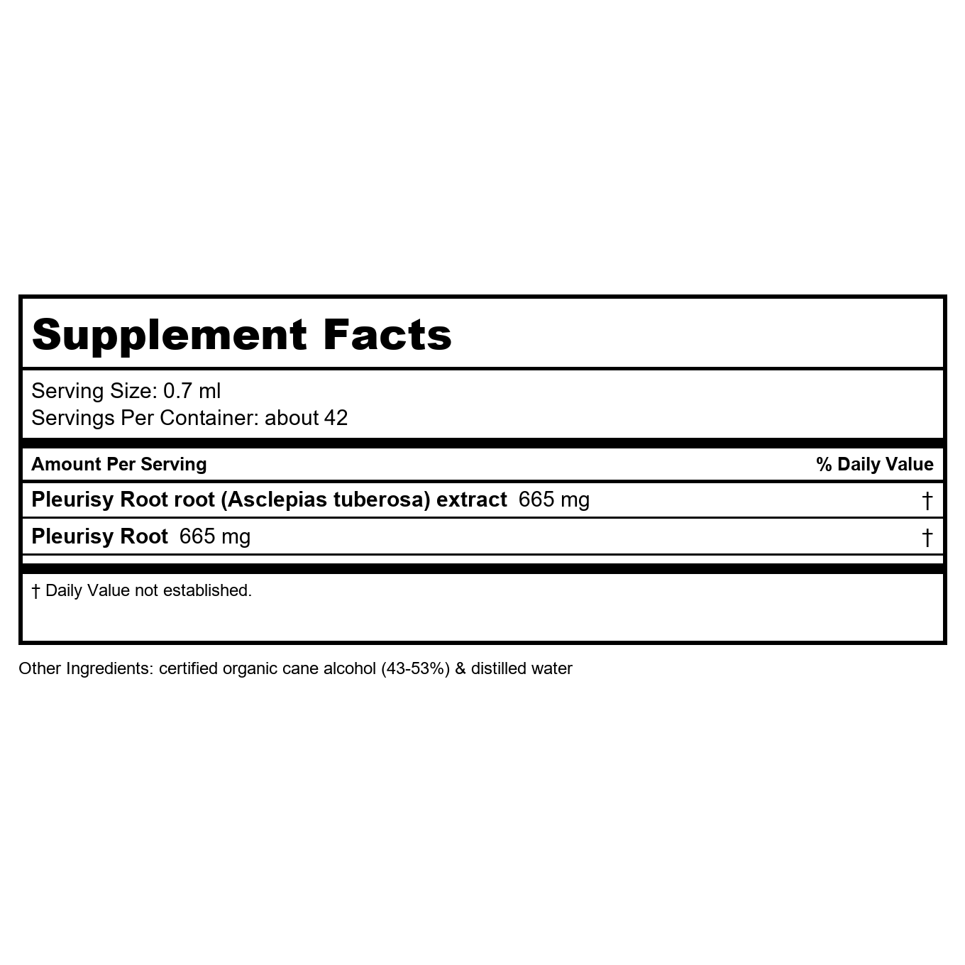 Herb Pharm Racine de pleurésie 30ml