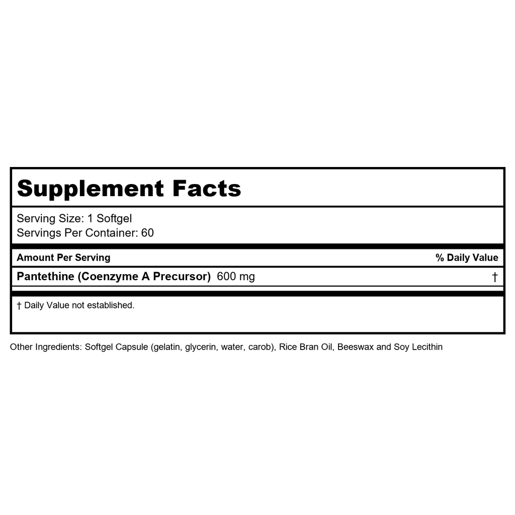 Now Foods Panthétine 600 mg 60 Gélules molles - 0489