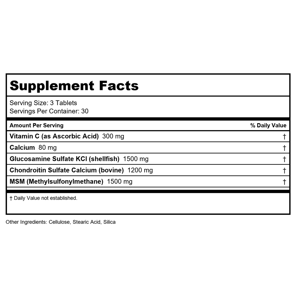KAL MSM Glucosamine Sulfate 90 Comprimés