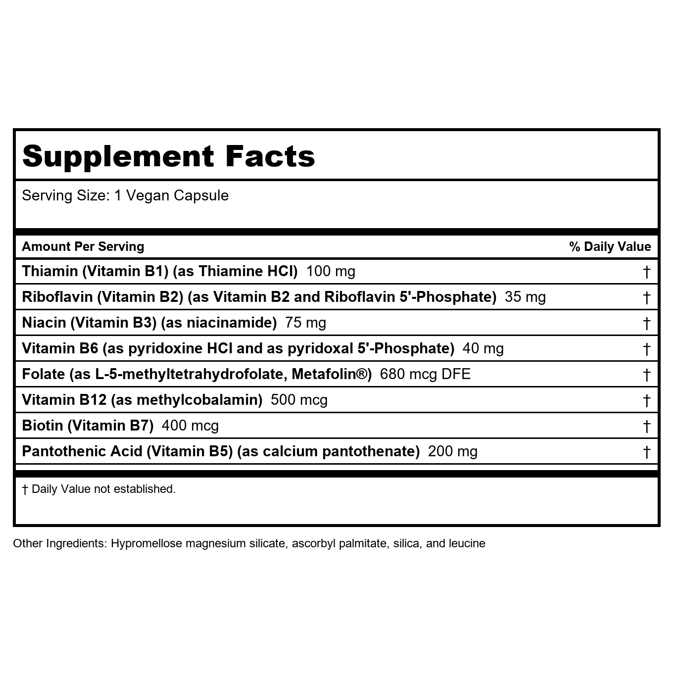 Vital Nutrients Vitamine B-12 1000 mcg 100 Vcaps