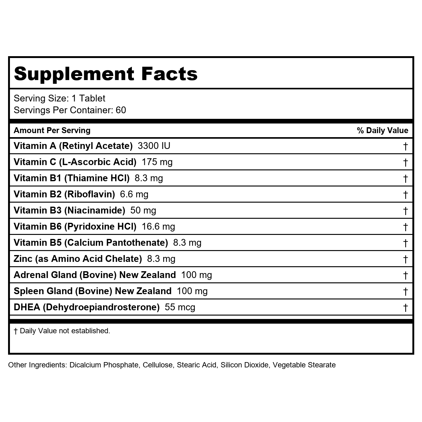 Vinco Adrenal Forte 60 Comprimés - VP-AF