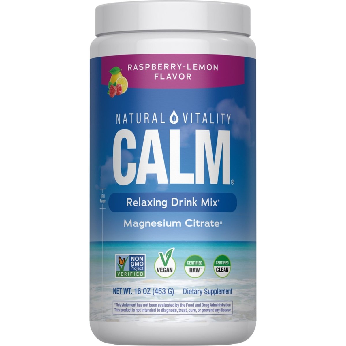 Natural Vitality Calm Framboise Citron 454 g