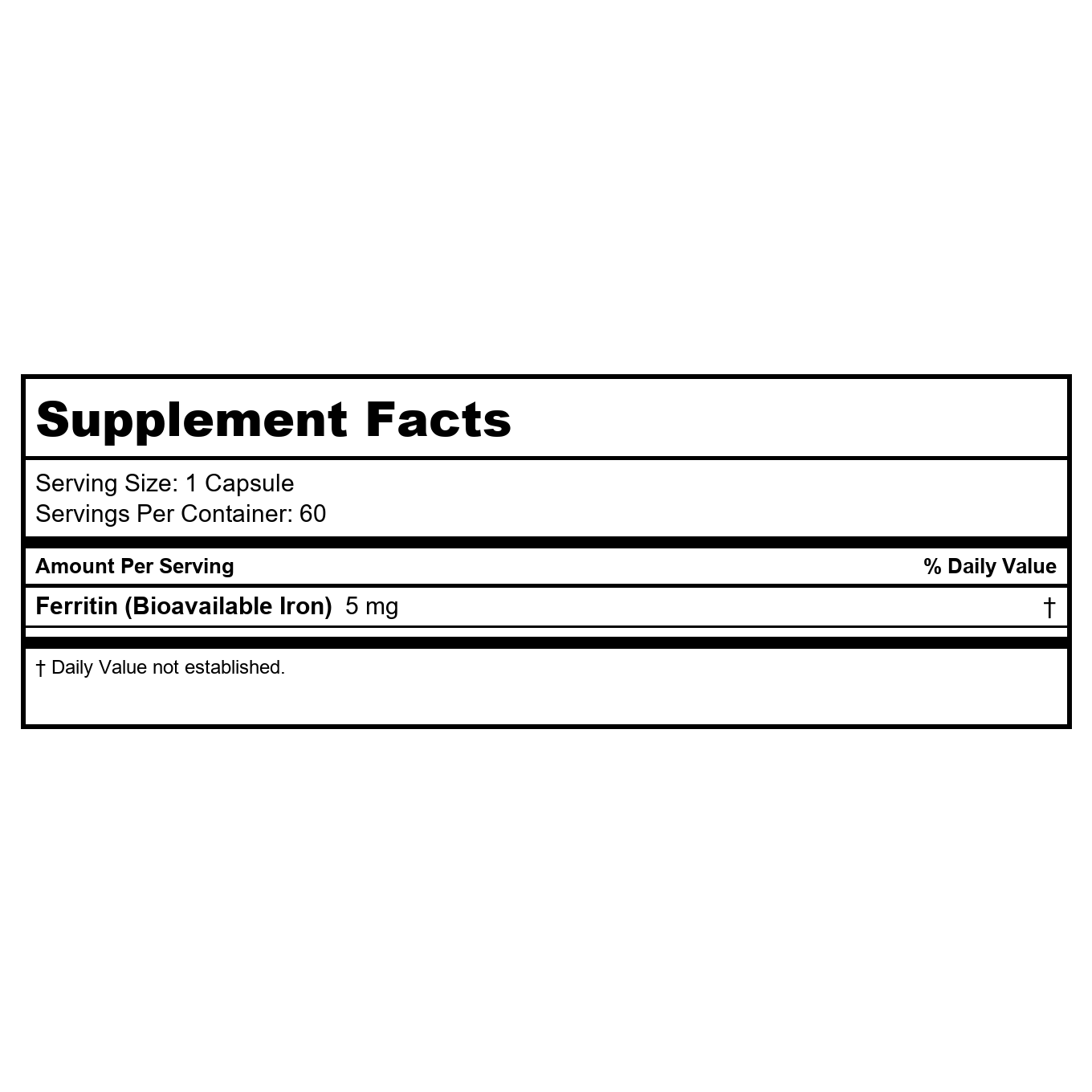 Ecological Formulas Ferritin 60 Capsules - 2 Pack