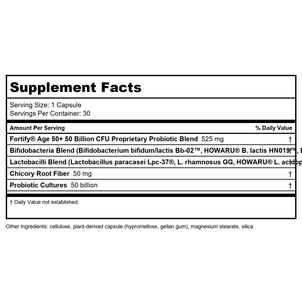Nature's Way Fortify Probiotique Quotidien 50 Milliards Adultes 50+ 30 Gélules